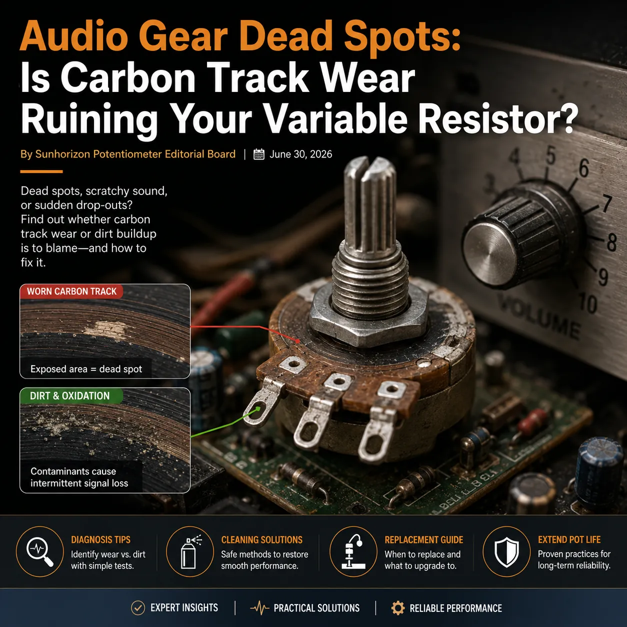 Audio Gear Dead Spots: Is Carbon Track Wear Ruining Your Variable Resistor?