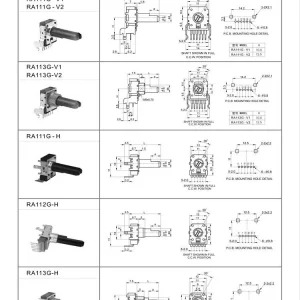 11mm Horizontal Dual Unit Rotary Potentiometer