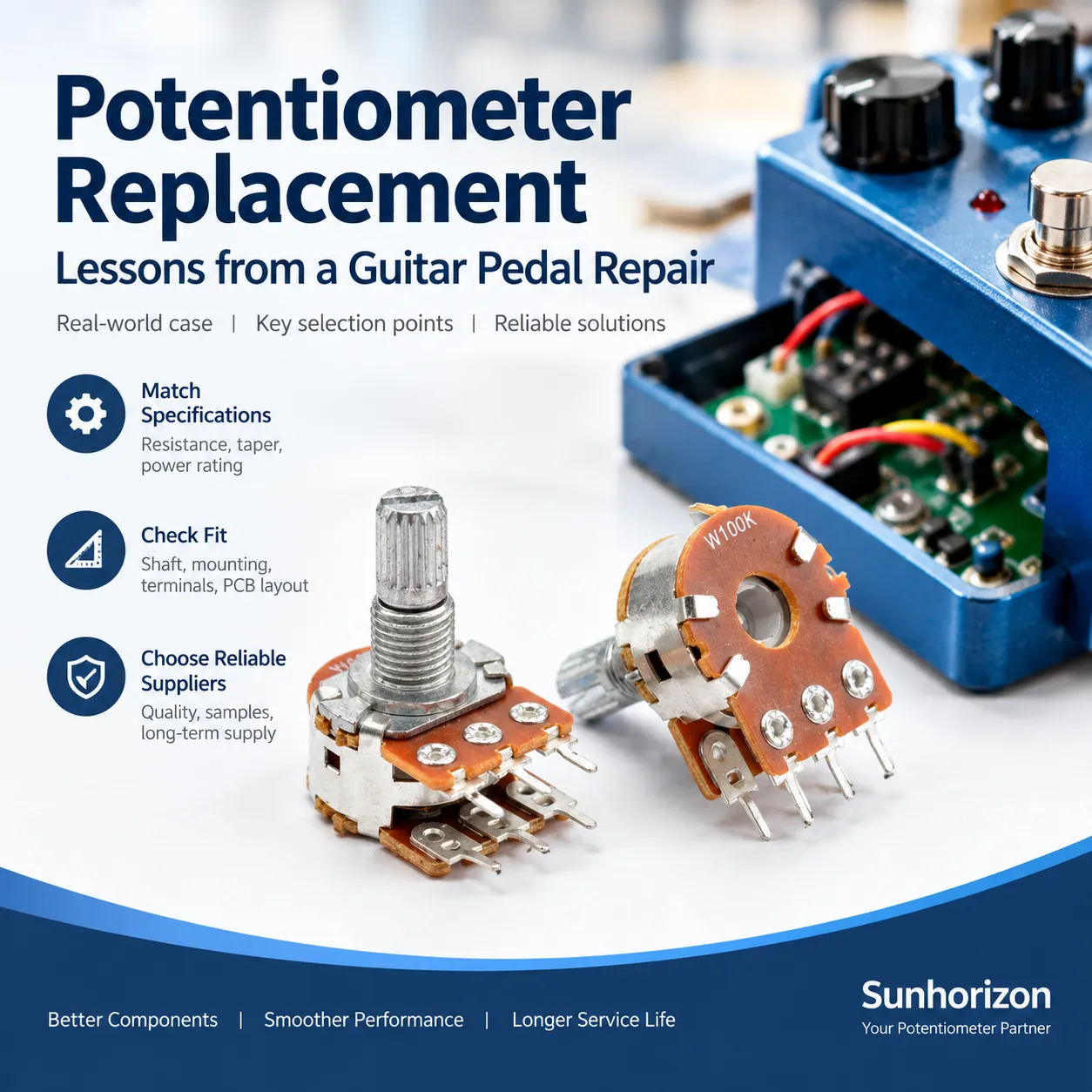 Potentiometer Replacement: Lessons from a Guitar Pedal Repair